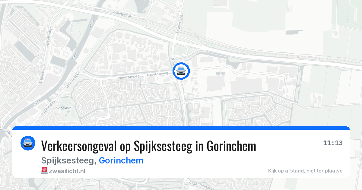 Verkeersongeval op Spijksesteeg in Gorinchem — 11 aug 2026