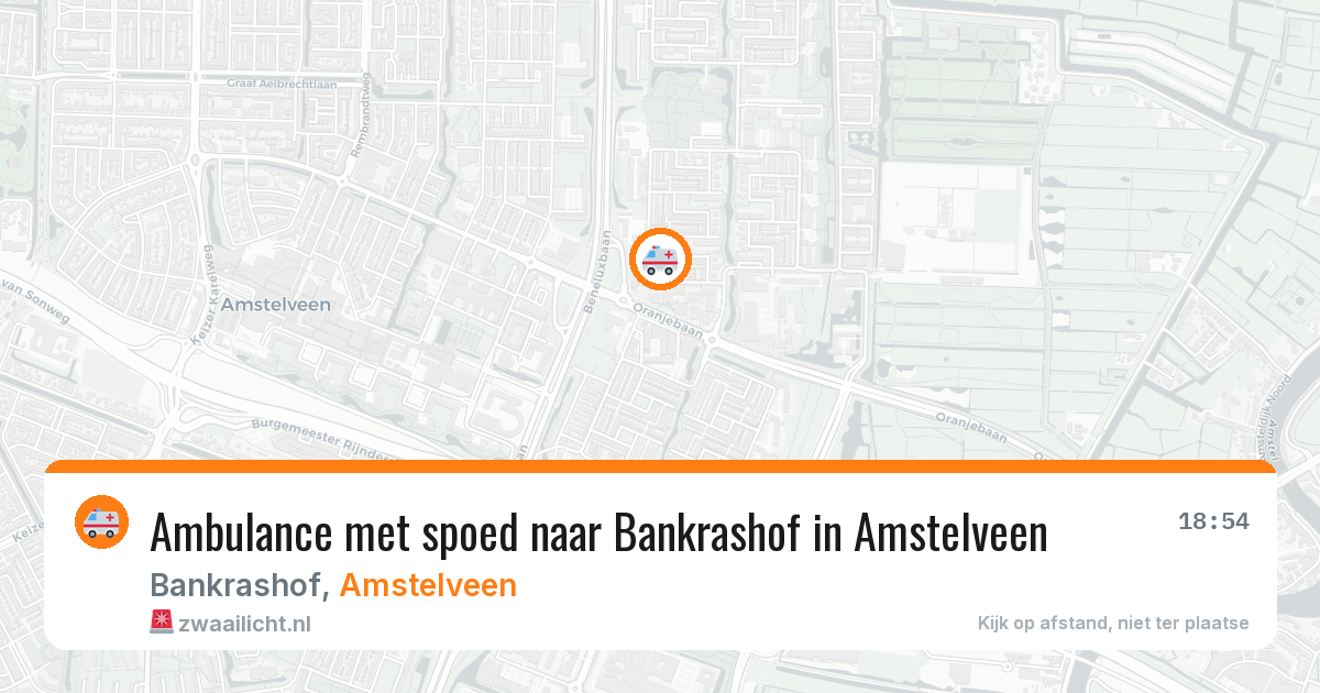 Ambulance met spoed naar Bankrashof in Amstelveen — 6 apr 2026