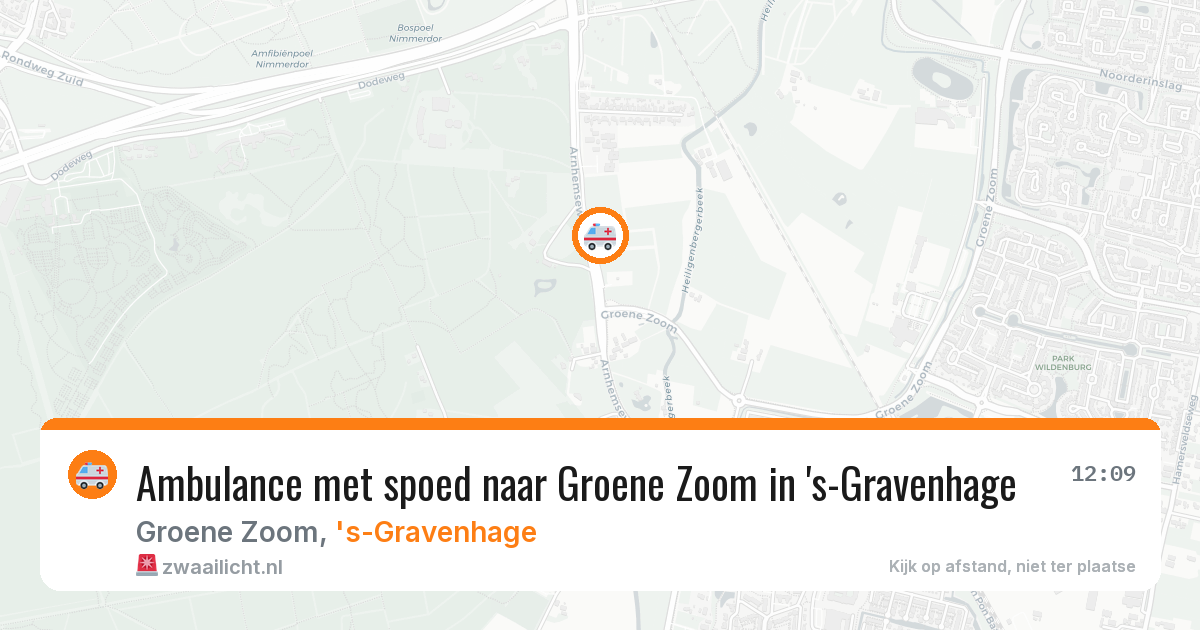Ambulance met spoed naar Groene Zoom in 's-Gravenhage — 15 mrt 2026