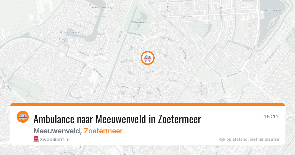 Ambulance naar Meeuwenveld in Zoetermeer — 31 mrt 2026
