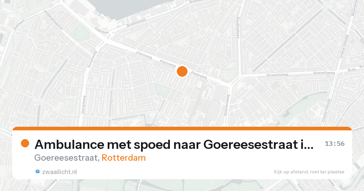 Ambulance met spoed naar Goereesestraat in Rotterdam — 14 aug 2026