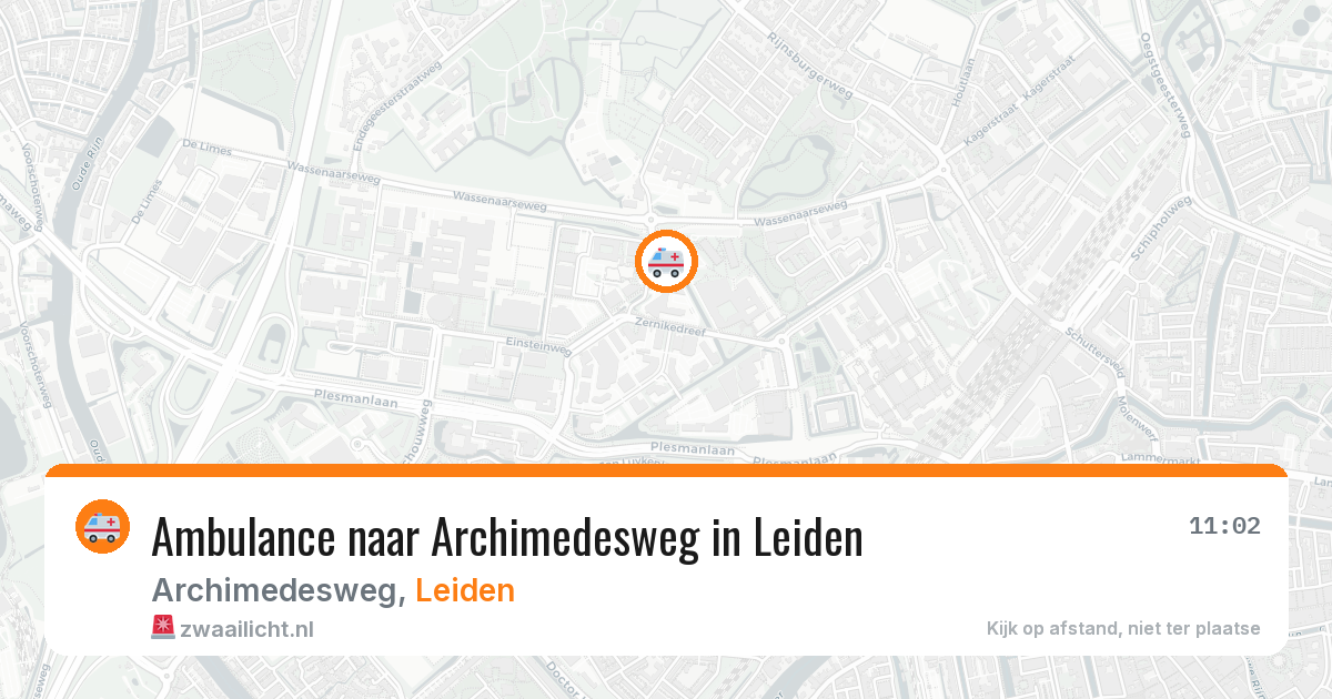 Ambulance naar Archimedesweg in Leiden — 6 aug 2026