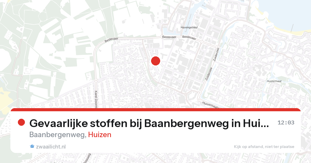 Gevaarlijke stoffen bij Baanbergenweg in Huizen — 3 mrt 2026