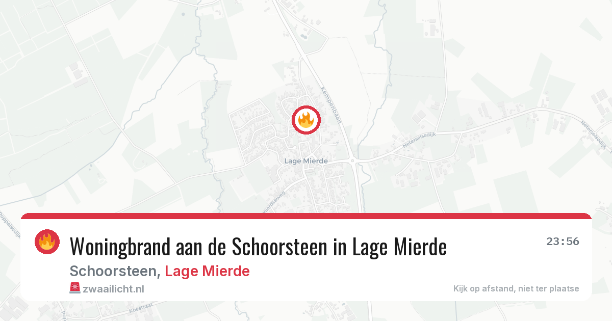 Woningbrand aan de Schoorsteen in Lage Mierde — 10 mei 2026
