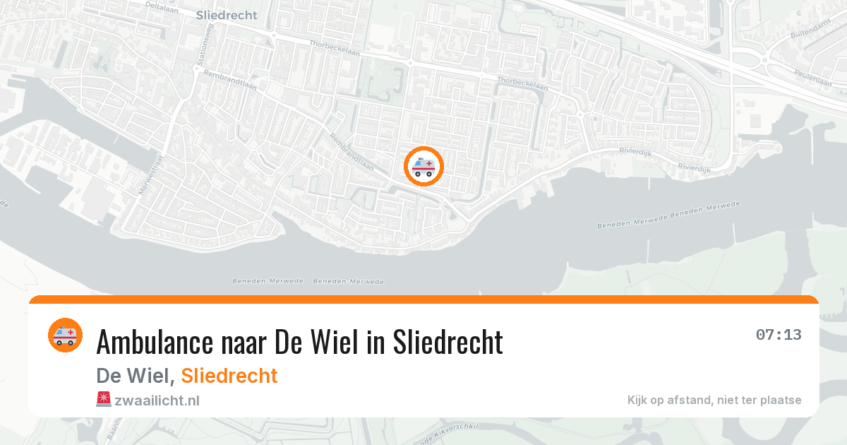 Ambulance naar De Wiel in Sliedrecht — 4 jun 2026