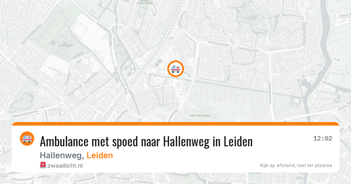 Ambulance met spoed naar Hallenweg in Leiden — 14 jul 2026