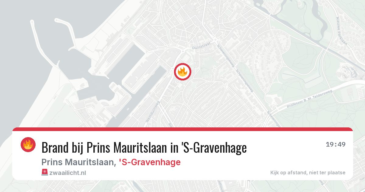 Brand bij Prins Mauritslaan in 'S-Gravenhage — 10 jun 2026
