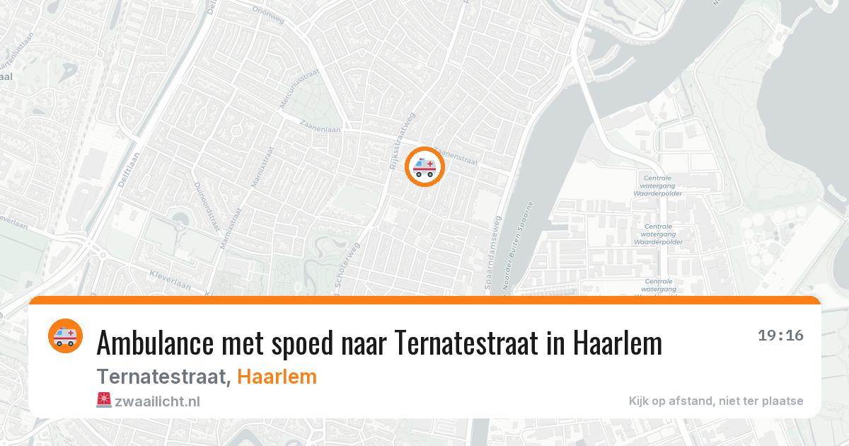 Ambulance met spoed naar Ternatestraat in Haarlem — 29 mei 2026