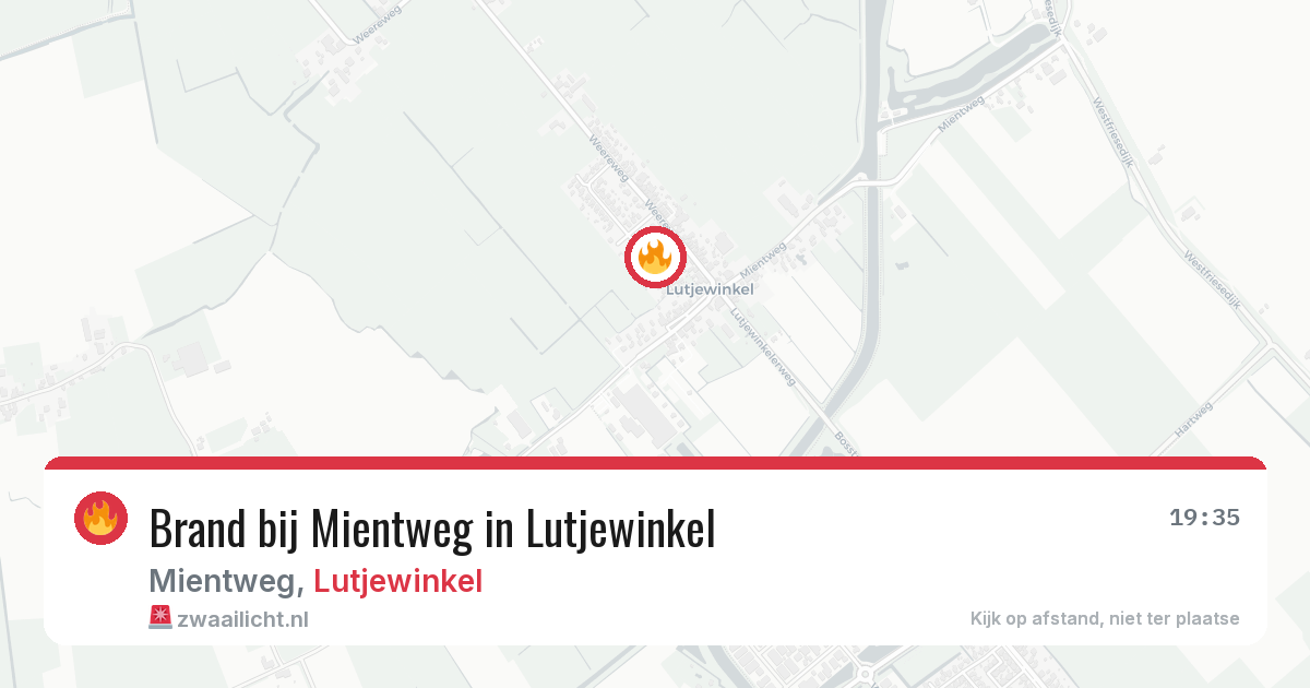 Brand bij Mientweg in Lutjewinkel — 2 mrt 2026