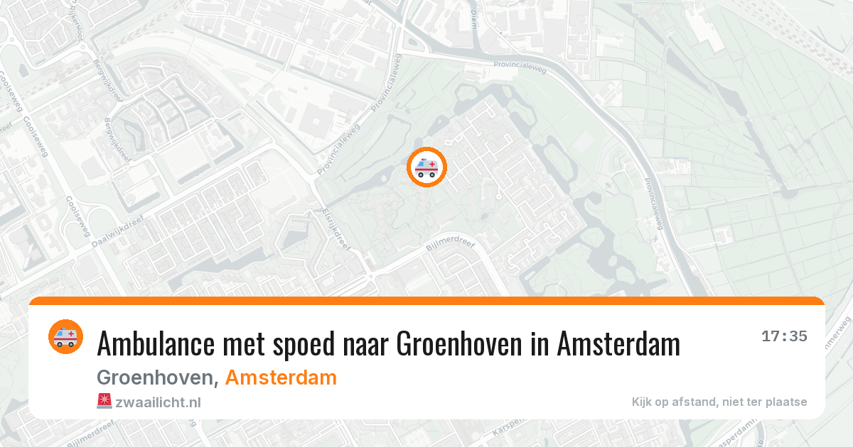 Ambulance met spoed naar Groenhoven in Amsterdam — 5 apr 2026