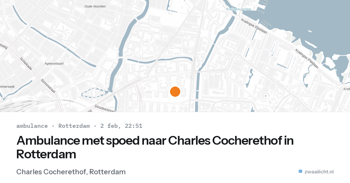 Ambulance met spoed naar Charles Cocherethof in Rotterdam — 2 feb 2026