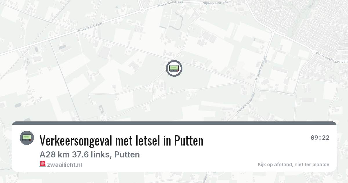 Verkeersongeval met letsel in Putten — 29 jan 2026