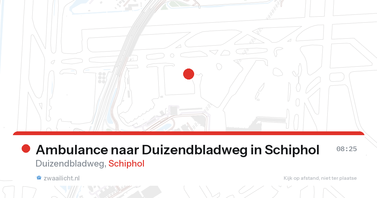 Ambulance naar Duizendbladweg in Schiphol — 27 aug 2026