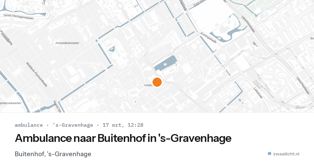 Ambulance naar Buitenhof in 's-Gravenhage — 17 mrt 2026
