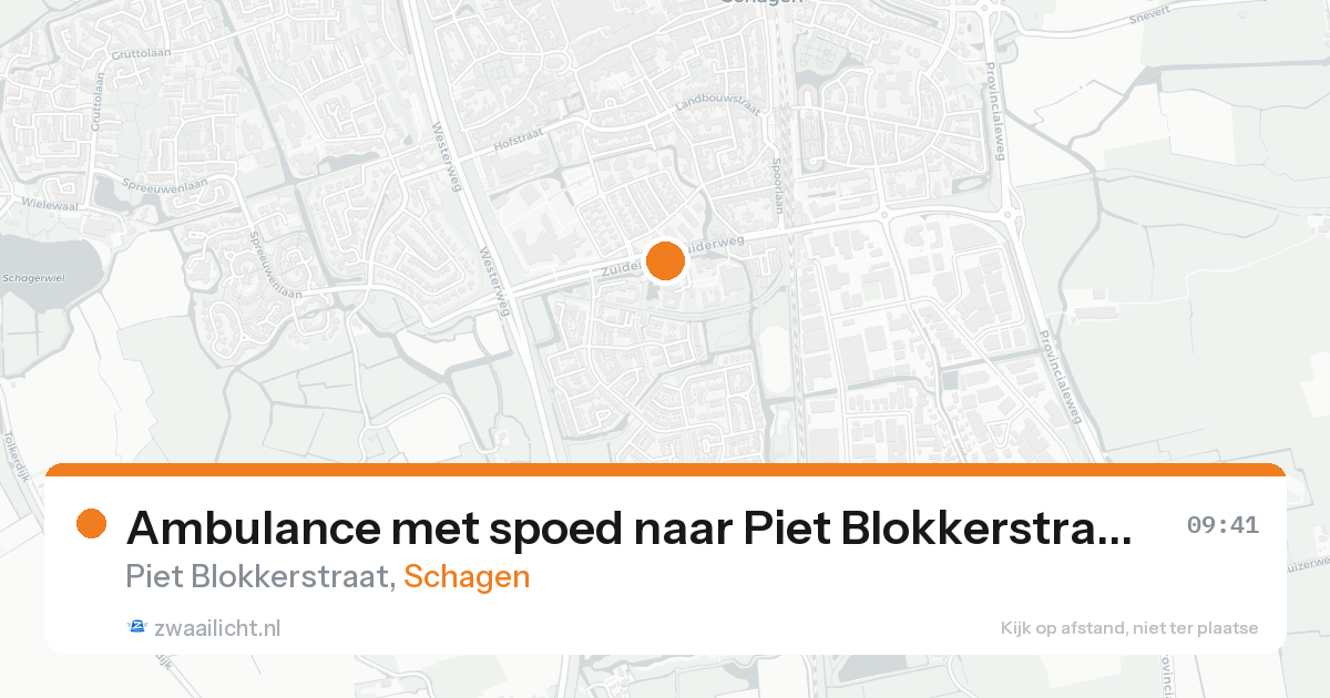 Ambulance met spoed naar Piet Blokkerstraat in Schagen — 19 aug 2026