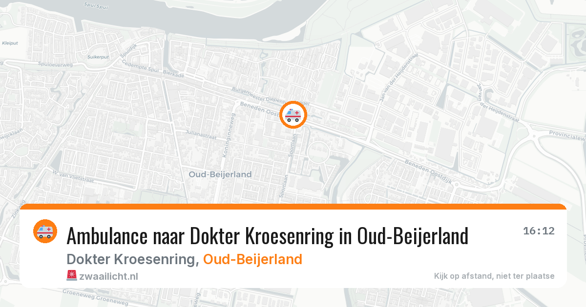 Ambulance naar Dokter Kroesenring in Oud-Beijerland — 24 mei 2026