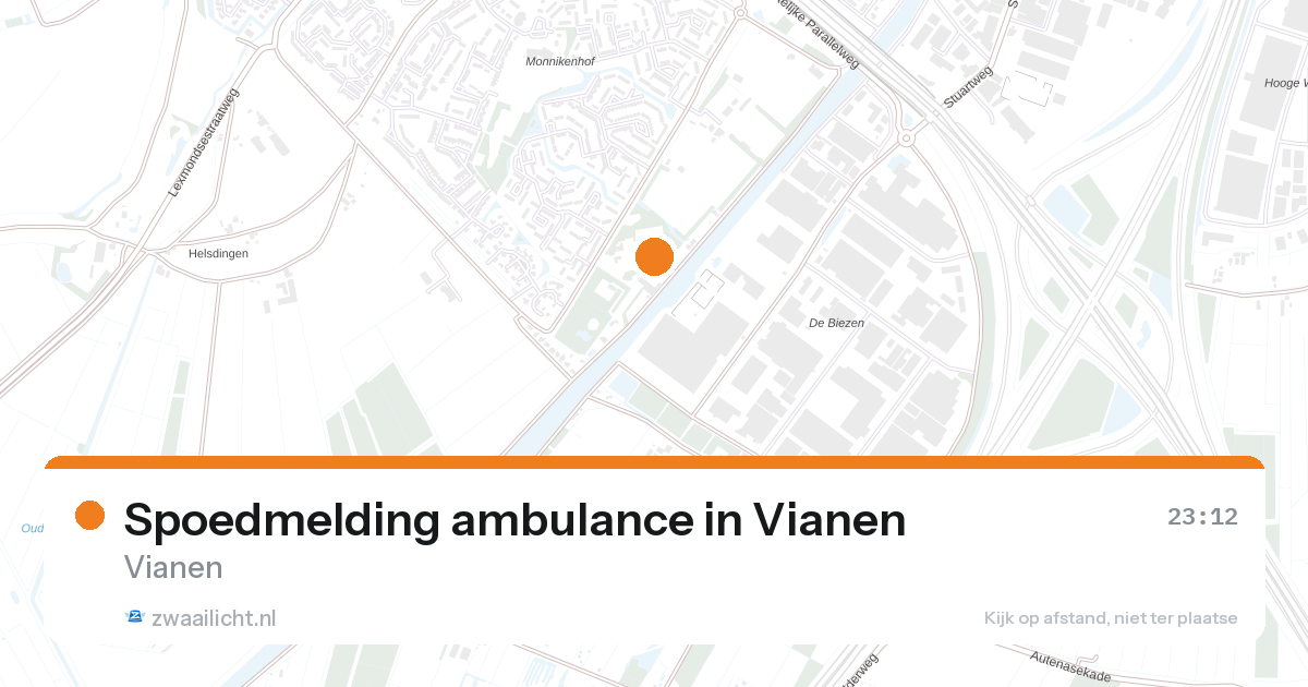 Spoedmelding ambulance in Vianen — 23 aug 2026
