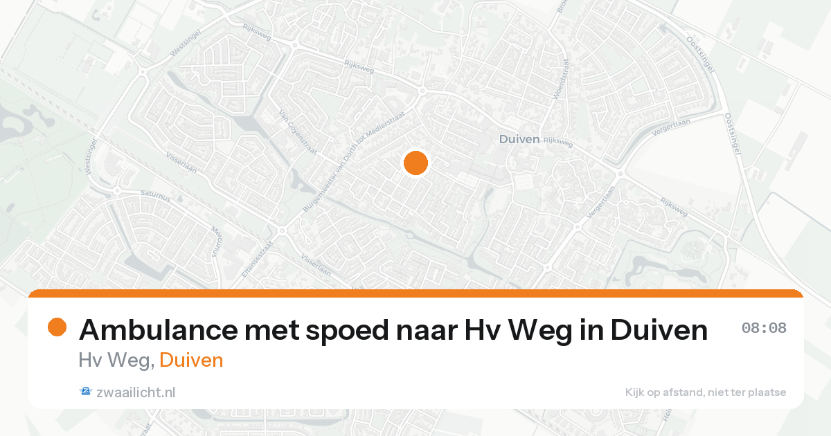 Ambulance met spoed naar Hv Weg in Duiven — 23 aug 2026