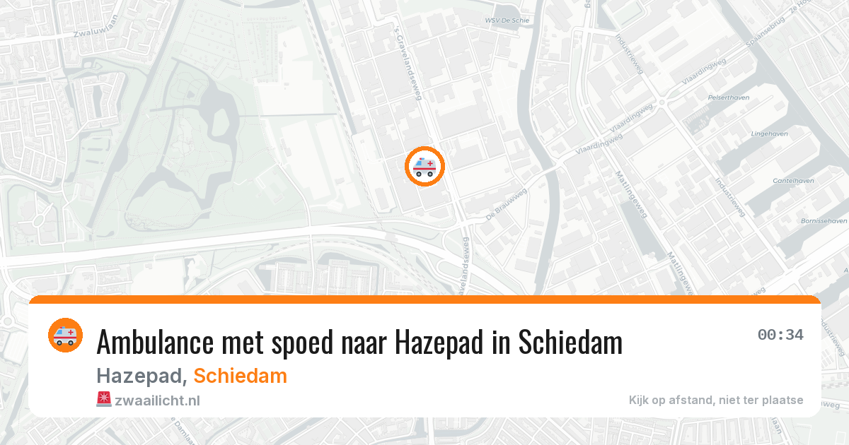 Ambulance met spoed naar Hazepad in Schiedam — 14 jul 2026