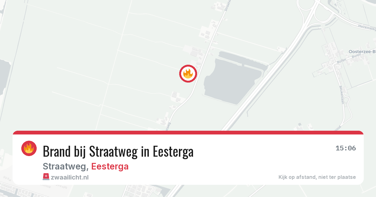 Brand bij Straatweg in Eesterga — 26 feb 2026