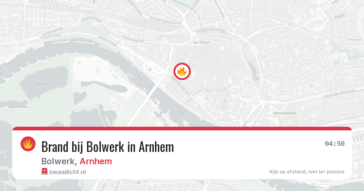 Brand bij Bolwerk in Arnhem — 10 jul 2026