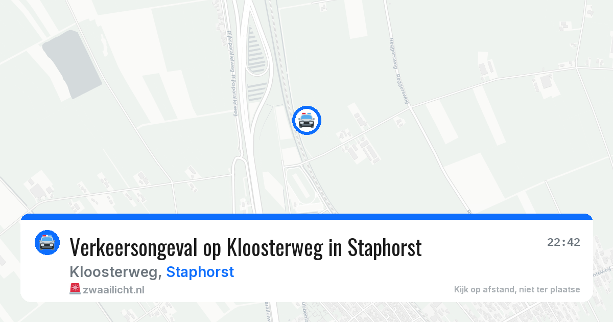Verkeersongeval op Kloosterweg in Staphorst — 6 mrt 2026