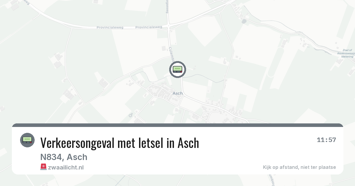 Verkeersongeval met letsel in Asch — 27 jun 2026