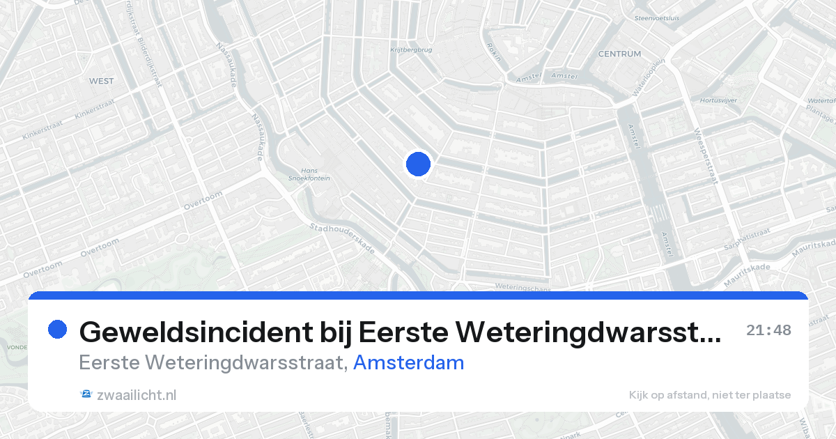 Geweldsincident bij Eerste Weteringdwarsstraat in Amsterdam — 29 mei 2026