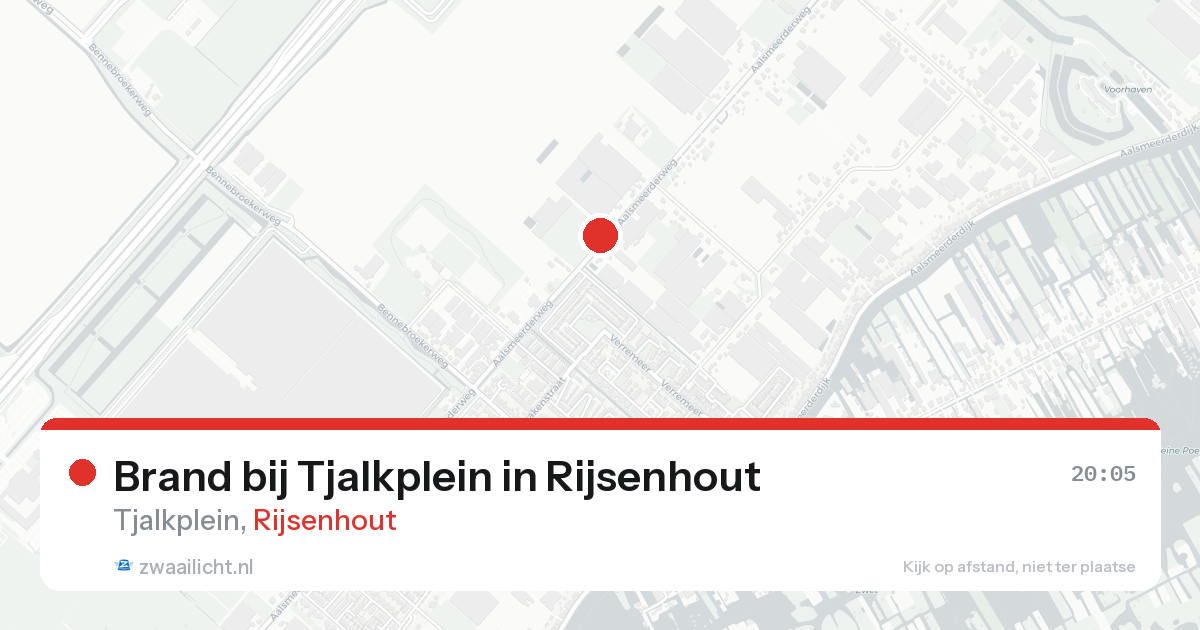 Brand bij Tjalkplein in Rijsenhout — 21 aug 2026