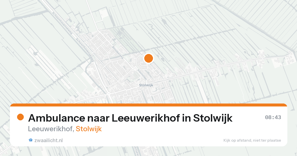 Ambulance naar Leeuwerikhof in Stolwijk — 18 aug 2026