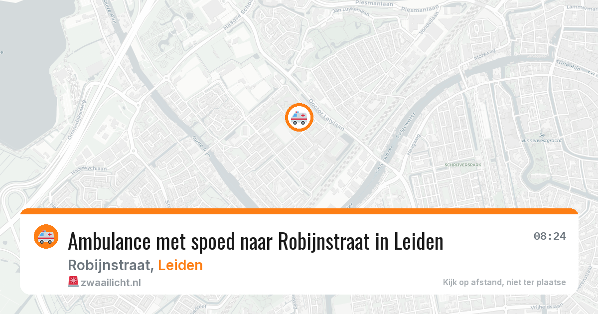 Ambulance met spoed naar Robijnstraat in Leiden — 12 jun 2026