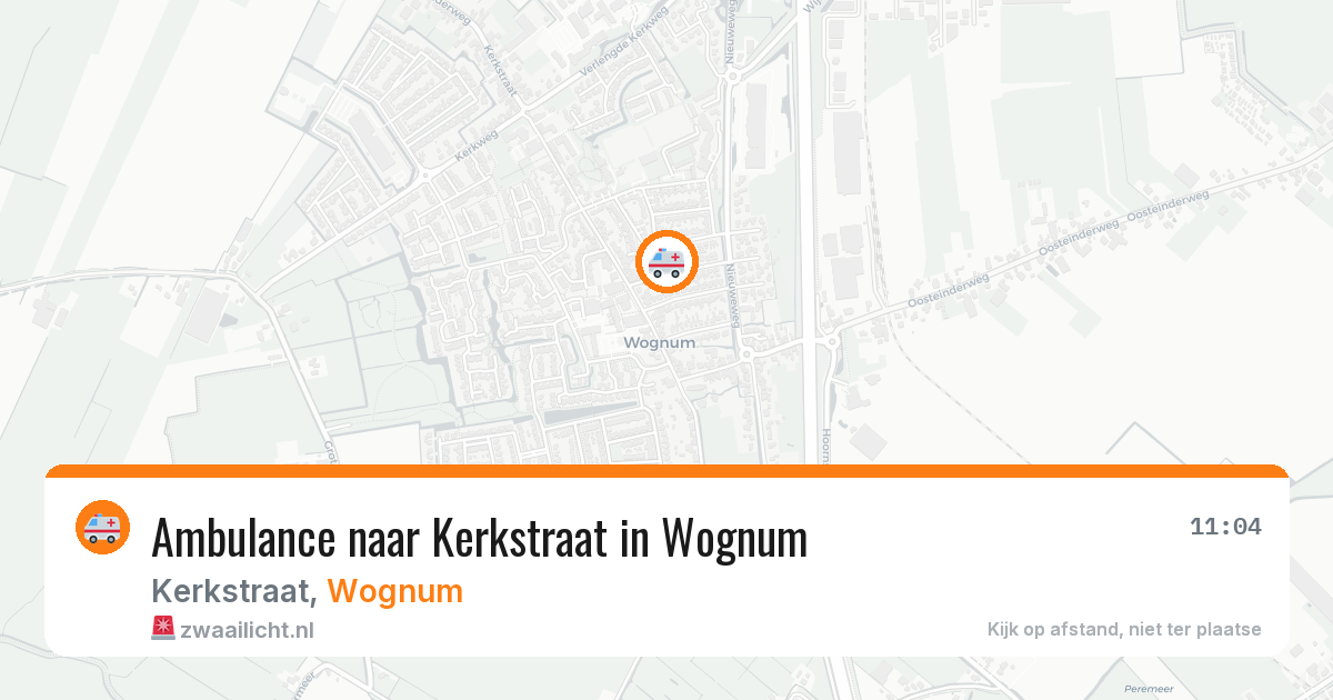 Ambulance naar Kerkstraat in Wognum — 26 mei 2026