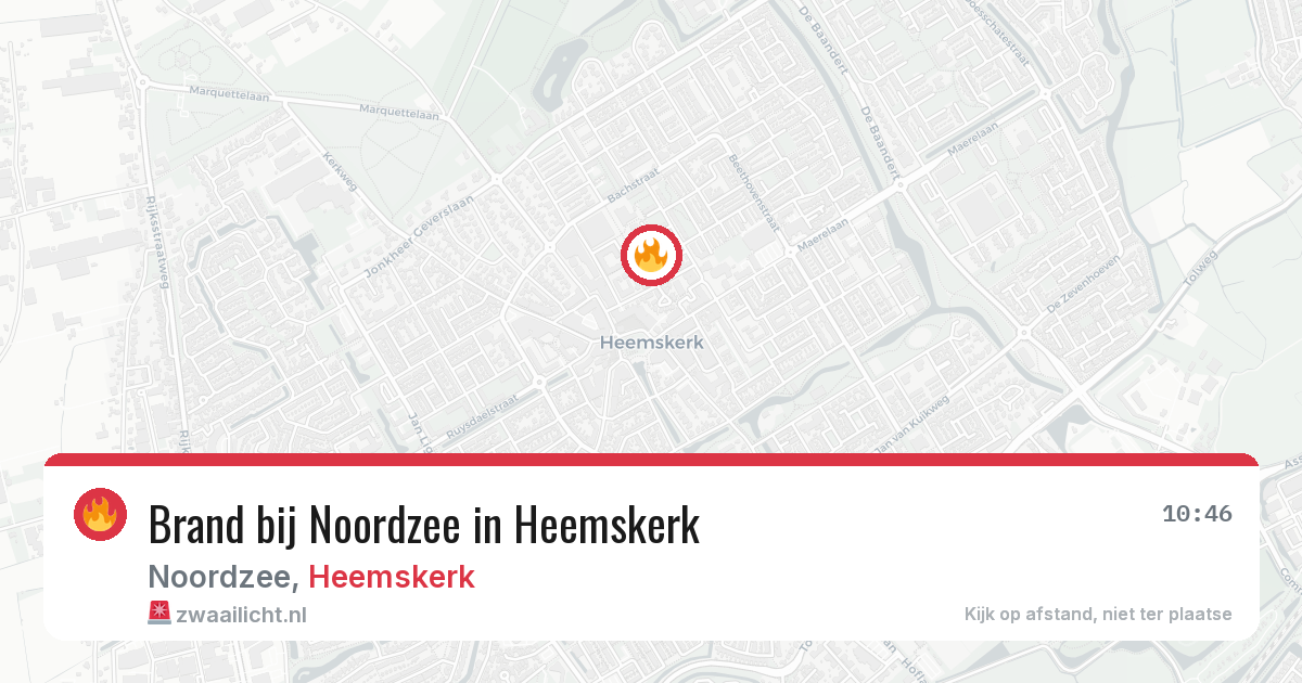 Brand bij Noordzee in Heemskerk — 7 apr 2026