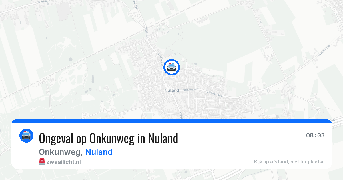 Ongeval op Onkunweg in Nuland — 2 jul 2026