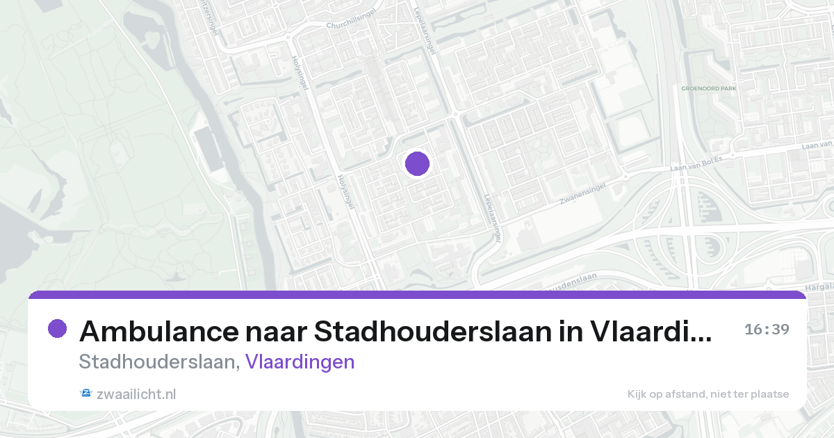 Ambulance naar Stadhouderslaan in Vlaardingen — 17 aug 2026