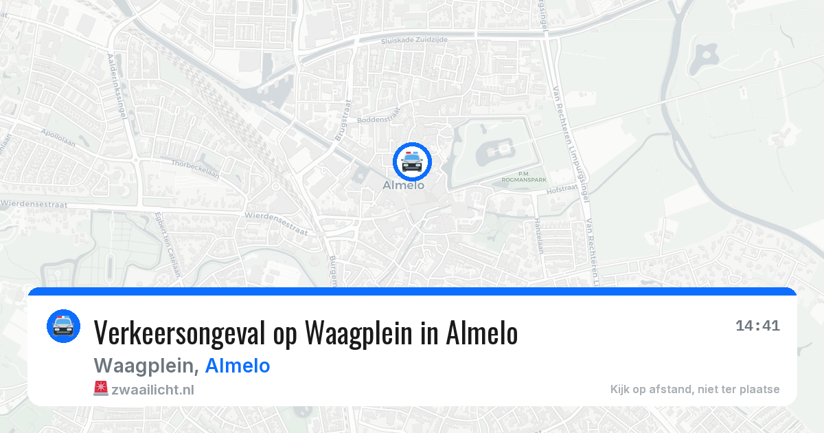 Verkeersongeval op Waagplein in Almelo — 7 jun 2026