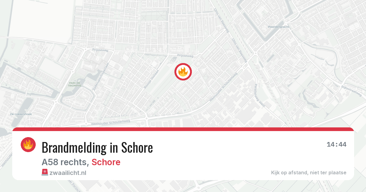 Brandmelding in Schore — 29 jan 2026