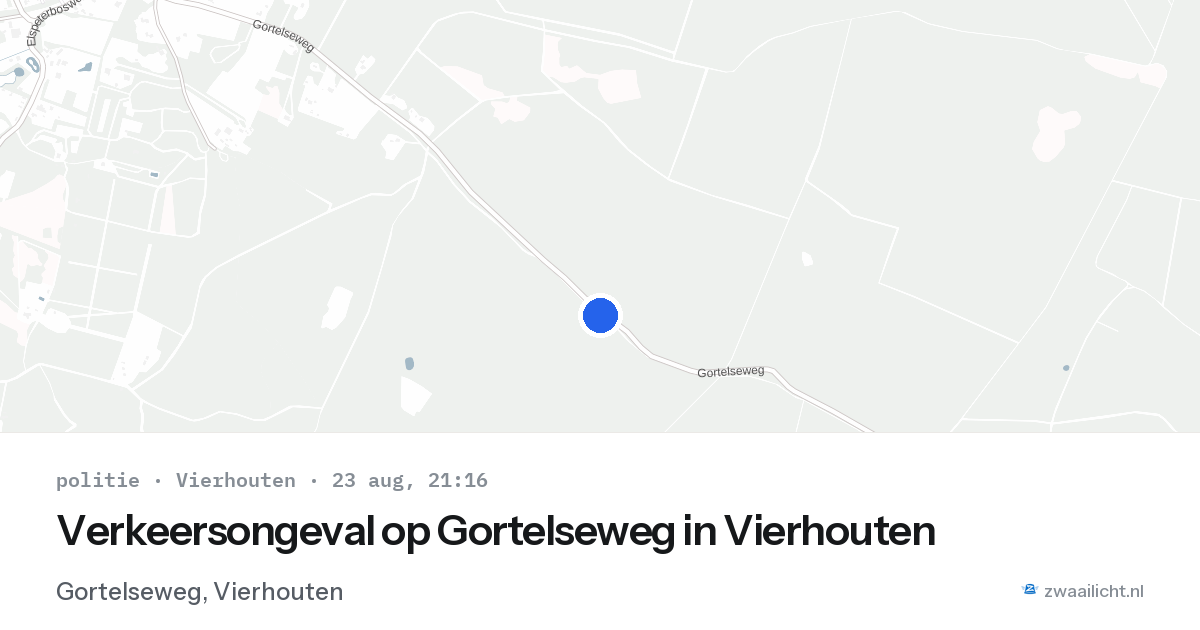 Verkeersongeval op Gortelseweg in Vierhouten — 23 aug 2026