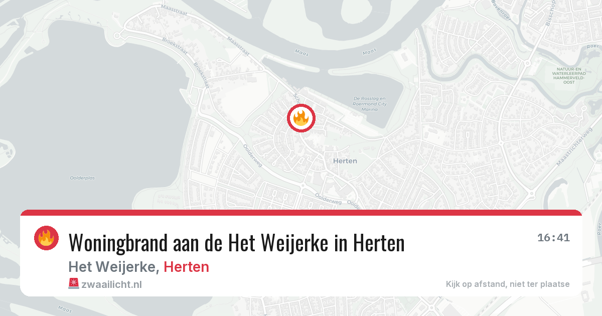 Woningbrand aan de Het Weijerke in Herten — 7 mrt 2026