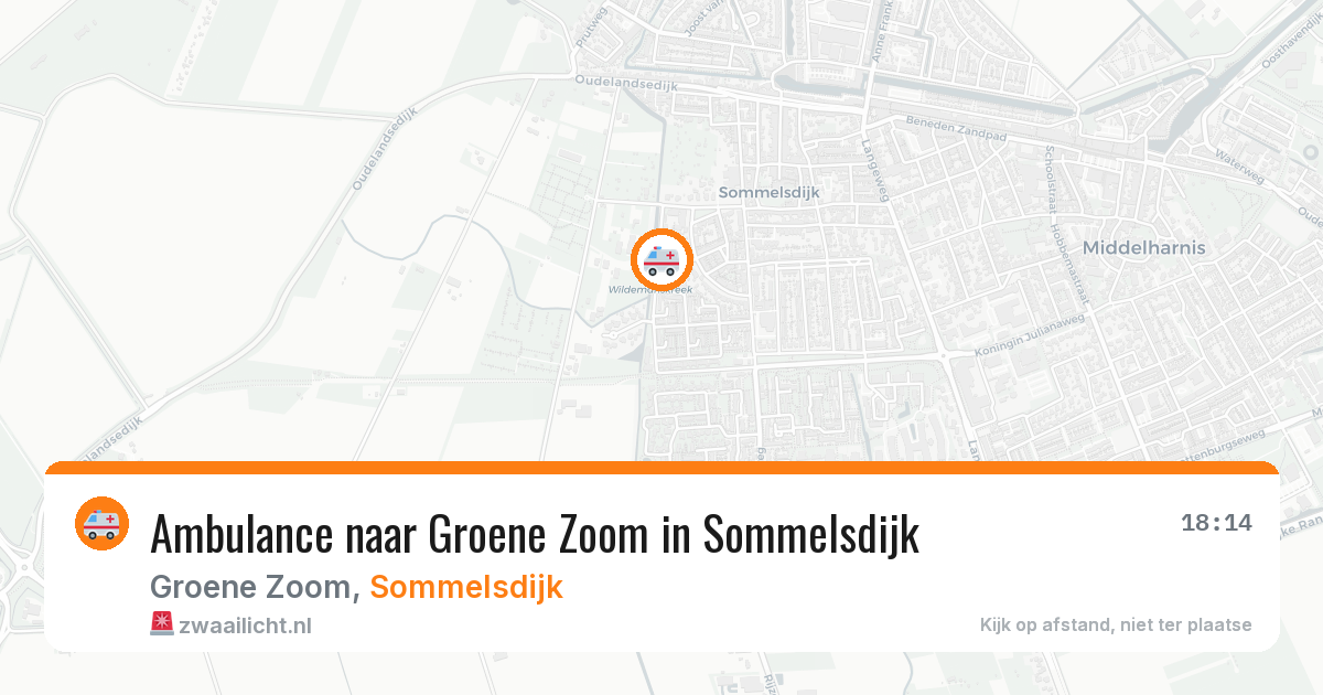 Ambulance naar Groene Zoom in Sommelsdijk — 1 aug 2026