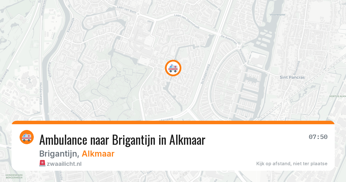 Ambulance naar Brigantijn in Alkmaar — 29 jul 2026