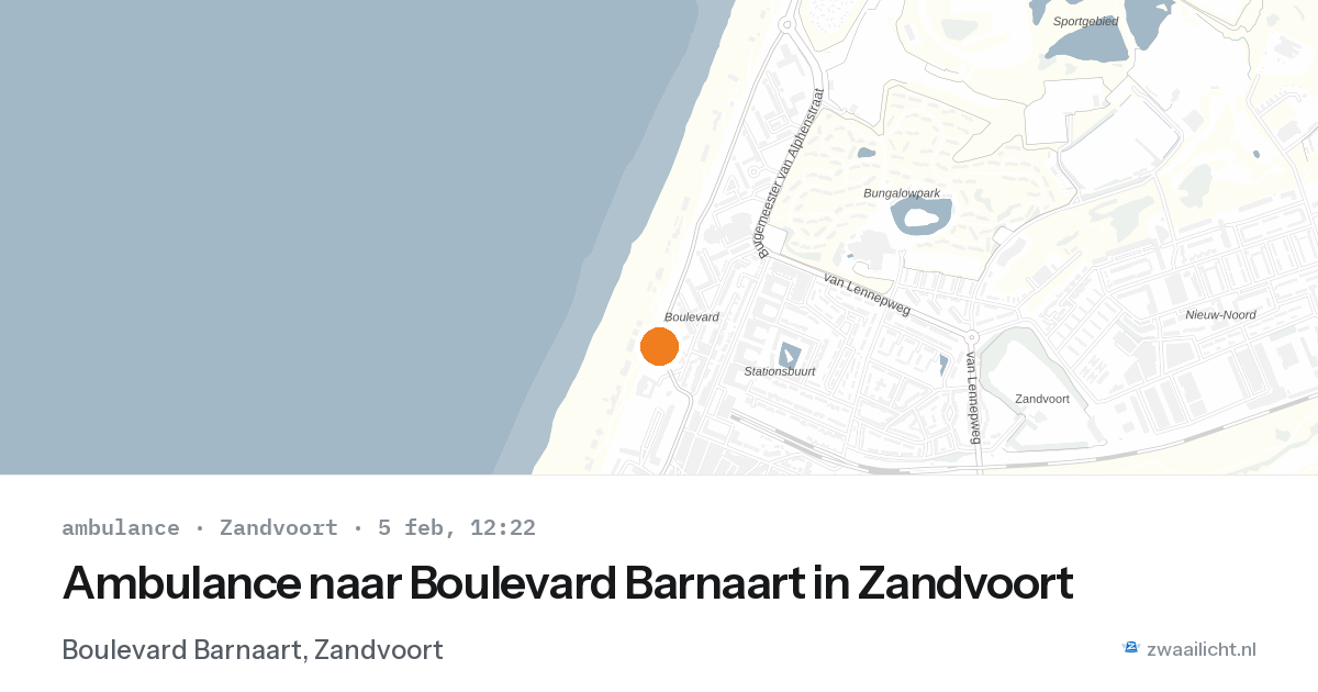 Ambulance naar Boulevard Barnaart in Zandvoort — 5 feb 2026