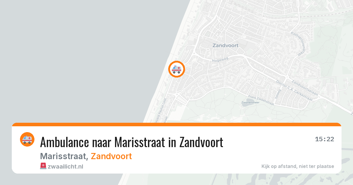 Ambulance naar Marisstraat in Zandvoort — 4 jul 2026