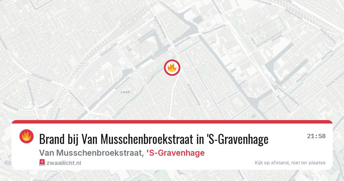 Brand bij Van Musschenbroekstraat in 'S-Gravenhage — 25 jul 2026