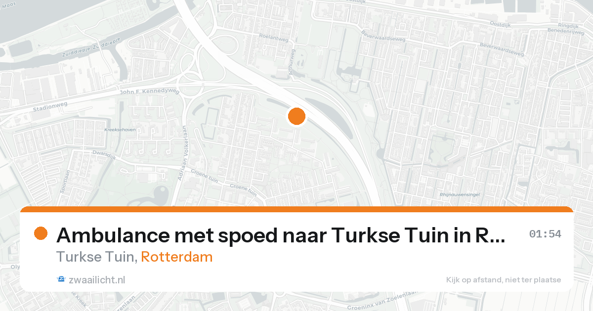 Ambulance met spoed naar Turkse Tuin in Rotterdam — 23 aug 2026