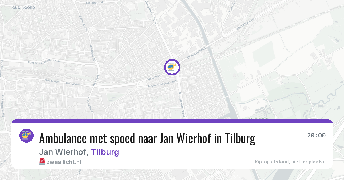Ambulance met spoed naar Jan Wierhof in Tilburg — 10 jun 2026
