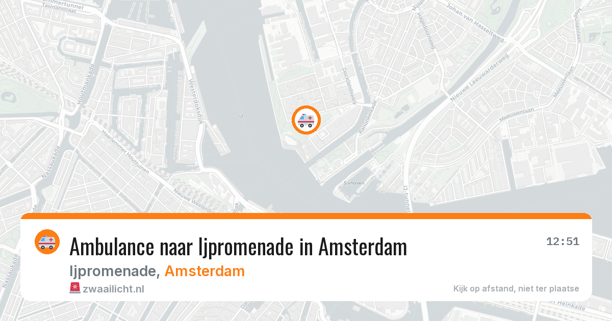 Ambulance naar Ijpromenade in Amsterdam — 20 jun 2026
