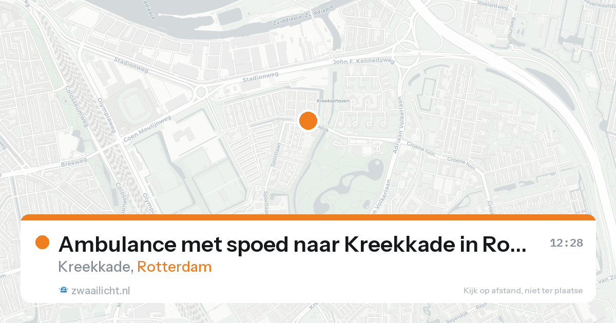 Ambulance met spoed naar Kreekkade in Rotterdam — 20 aug 2026
