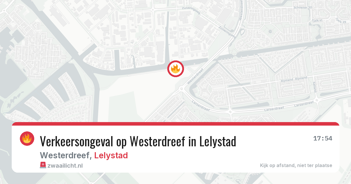 Verkeersongeval op Westerdreef in Lelystad — 3 aug 2026