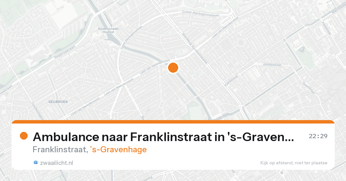 Ambulance naar Franklinstraat in 's-Gravenhage — 23 aug 2026